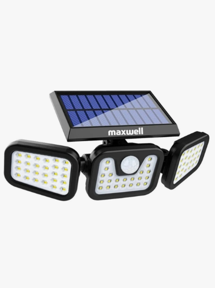 Foco Led Solar Exterior con sensor Movimiento 3 Direcc
