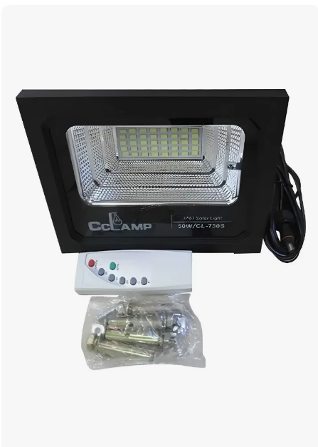 Reflector solar 50W LED con panel y batería IP67